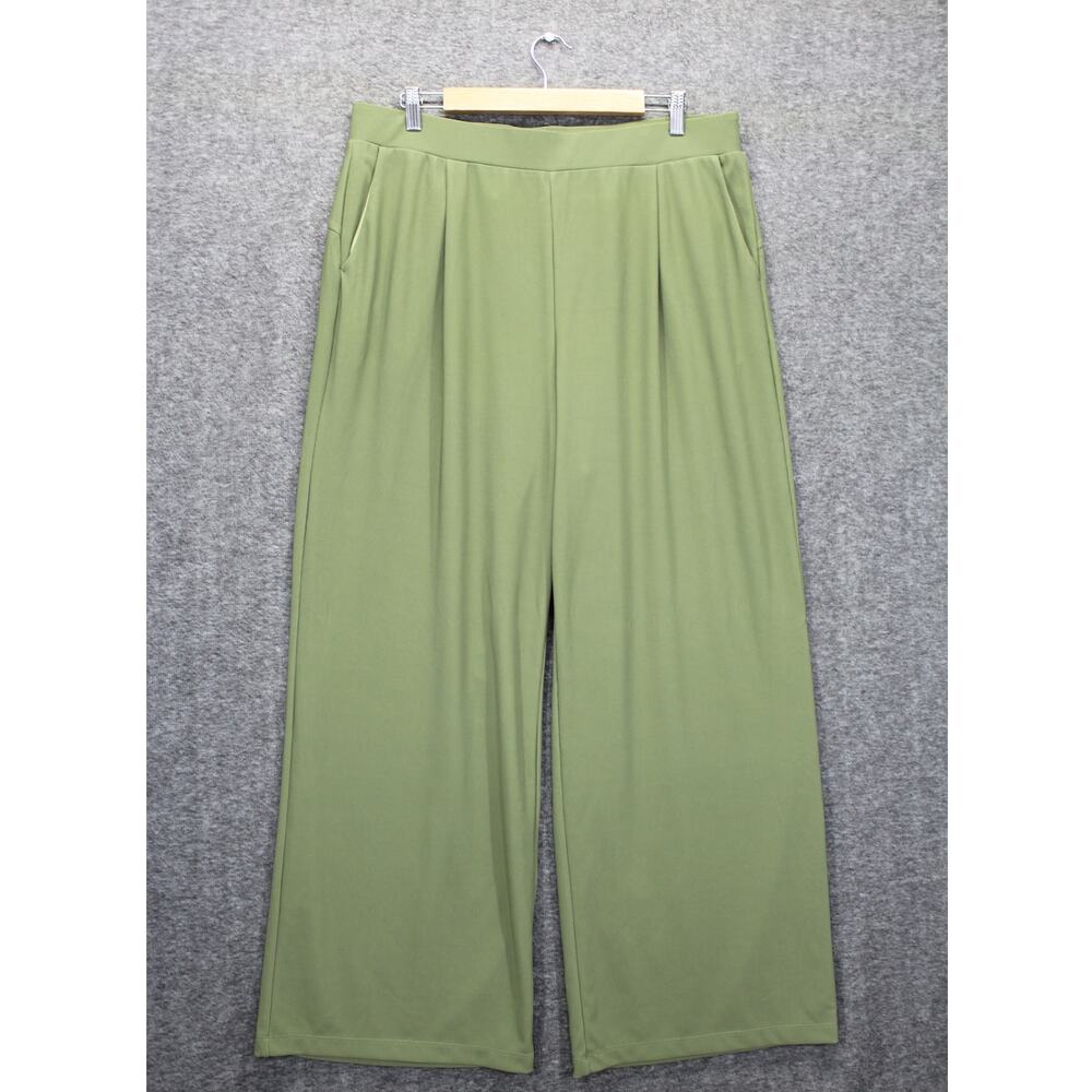 Halara Wide Leg Palazzo Pull On Pants size XL Green - Picture 1 of 4